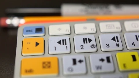 Editing Keyboard  Slider2 Video stock 98661867