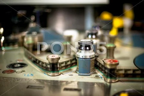 Editing machine for 35 mm movie detail Stock Photos