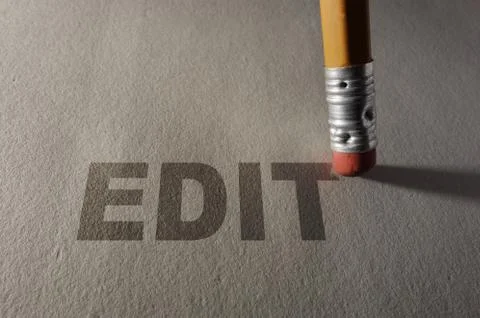 Editing a paper Stock Photos