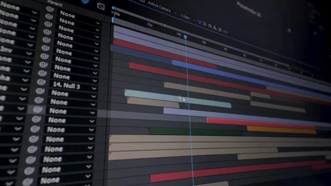 Editing process of a video film in a digital workflow environment Stock Footage 313486443