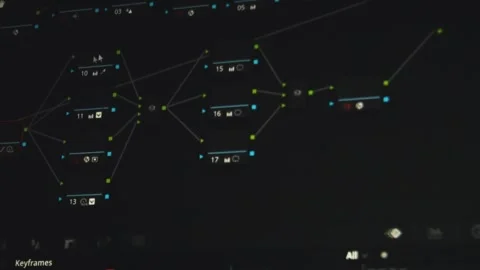 Editing program in computer display with color correction and color circles Stock Footage 323780391