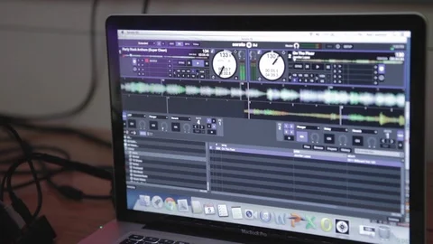 Editing Program in Use on Laptop Stock Footage 109618402