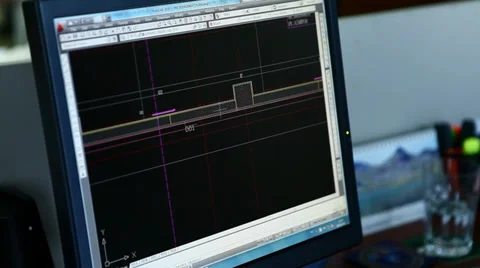 Editing Project on Computer Screen Stock Footage 34992564