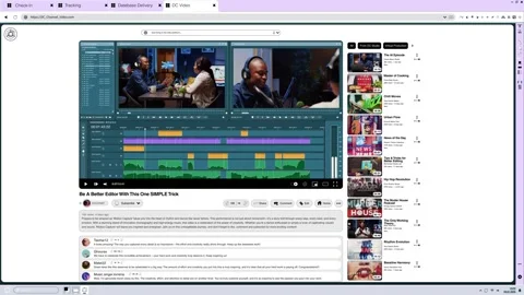 Editing software tutorial for creative professionals uploaded on video platform Stock Footage 322695799