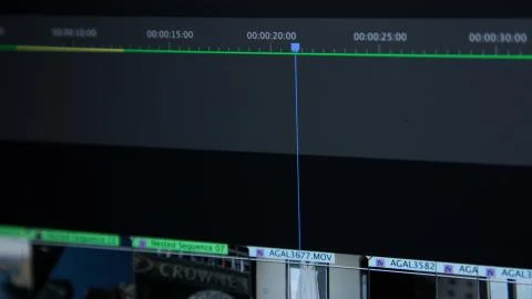 Editing time line 库存照片