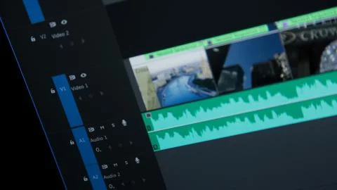 Editing time line 写真素材