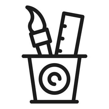 Editing tools icon outline vector. Edit tool Stockillustratie