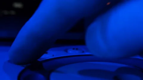 Editing by use jog-shuttle on a edit console Stock Footage 49701008