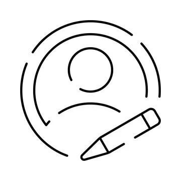 Editing user profile icon creating new account settings Stock Illustration