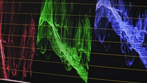 Editing Waveform Analysis of RGB Parade Stock Footage 319582253