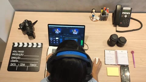 Editing work on laptop Stock-Footage 273210746