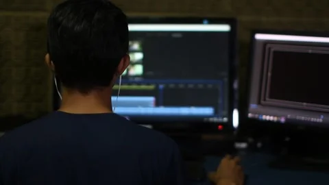 Editing work on screen Stock-Footage 273210817