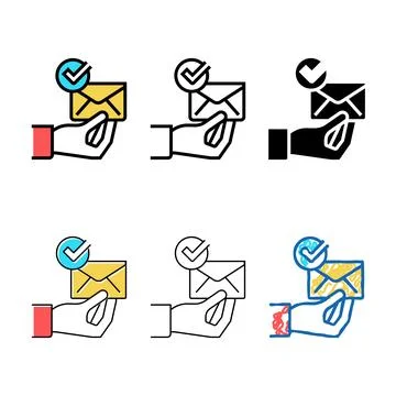 Edition approved message color icon vector 스톡 일러스트