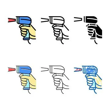 Edition barcode scanner color icon vector flat Illustrazione stock