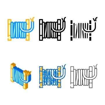 Edition bobbin cable color icon vector Stock Illustration