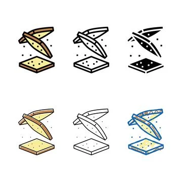 Edition bread slice food cut color icon vector Stockillustratie