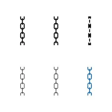 Edition cable chain color icon vector 库存插图