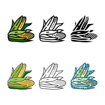 Edition cob corn leaf color icon vector Stock Illustration