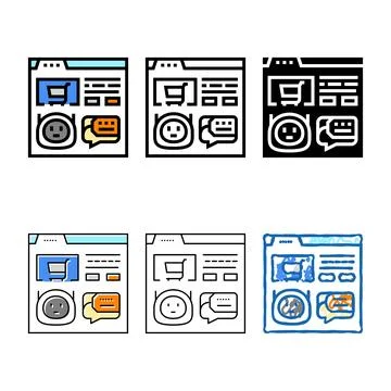 Edition customer chat bot color icon vector Stock Illustration