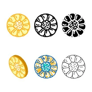 Edition cut corn color icon vector Stock Illustration