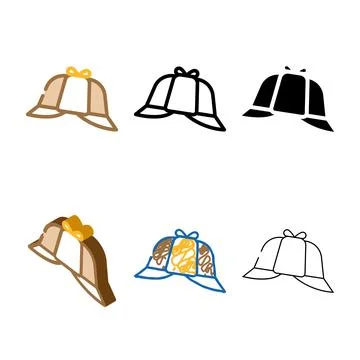 Edition deer hunter hat color icon vector Stock Illustration