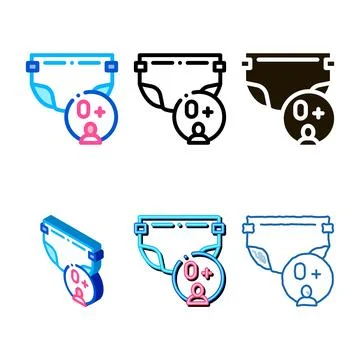 Edition diaper newborn icon vector outline Stock Illustration