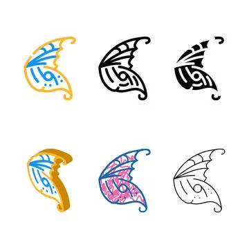 Edition elf wing color icon vector Stock Illustration