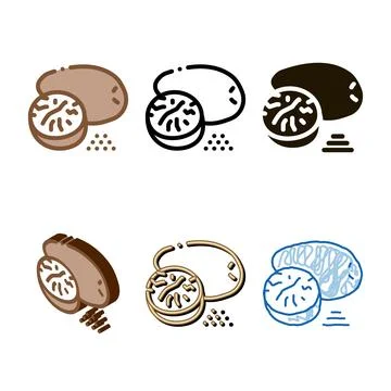 Edition nutmeg nut icon vector outline Stock Illustration