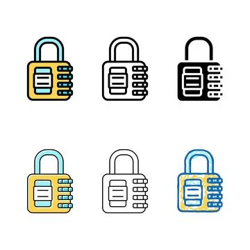 Edition security padlock color icon vector Illustrazione stock