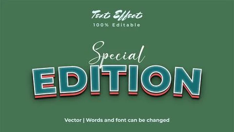 Edition text effect design. For advertisement, poster, banner, promotion. Stock Illustration