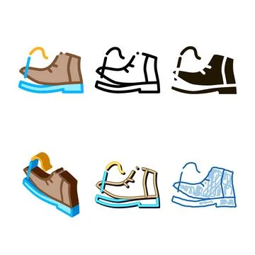 Edition torn shoe thread icon vector outline 스톡 일러스트