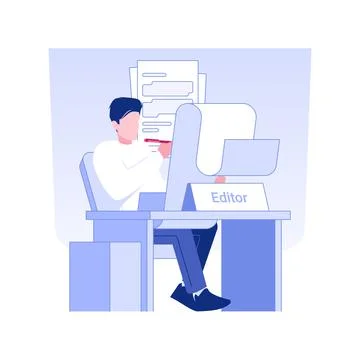 Editor in chief isolated concept vector illustration. Stock Illustration