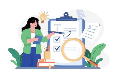 Editor Illustration concept. A flat illustration isolated on white background Stock Illustration