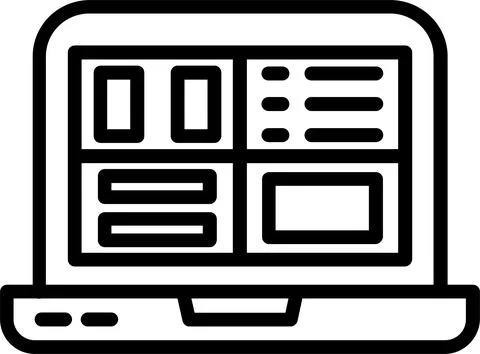 Editor Line Icon Design Stock Illustration
