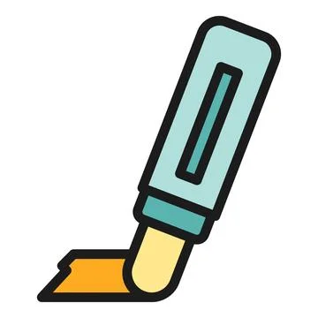 Editor marker icon vector flat Stockillustratie