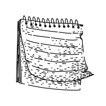 Editor notepad sketch hand drawn vector 스톡 일러스트