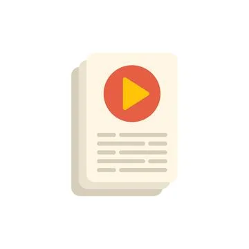 Editor papers icon flat vector. Video montage Stock Illustration