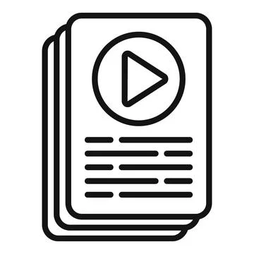Editor papers icon outline vector. Video montage Stock Illustration