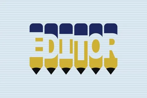 Editor text with Pen symbol creative ideas design Stock Illustration