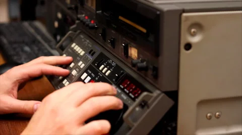 Editor working on Betacam Sp recorder