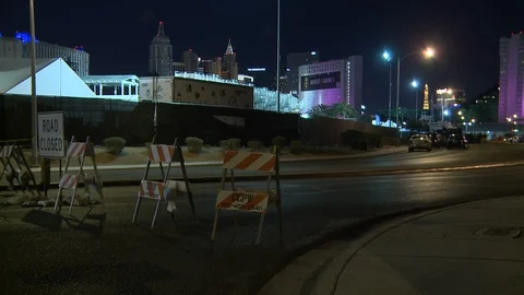 Editorial - 10-1-17 - Las Vegas Shooting - Crime Scene Stock Footage 99375857