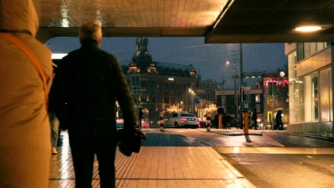 Editorial 4K IJ Passage Toward Amsterdam City Centre Stock Footage 338445324