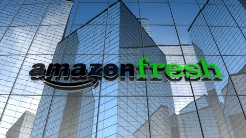 Editorial, Amazon Fresh building	 Stock Footage 78100091