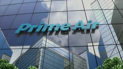 Editorial, Amazon Prime Air logo on glass building. Stock Footage 196762553
