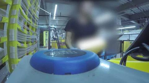 Editorial: Amazon Warehouse Employee Blurred Stock Footage 158257665