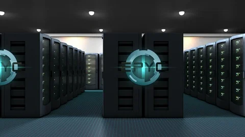 Editorial AMD EPYC server microprocessor racks Video stock 116288034