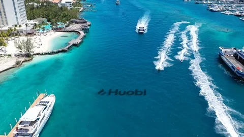 Editorial Animation huobi token Crypto Currency Stock Footage 113219688