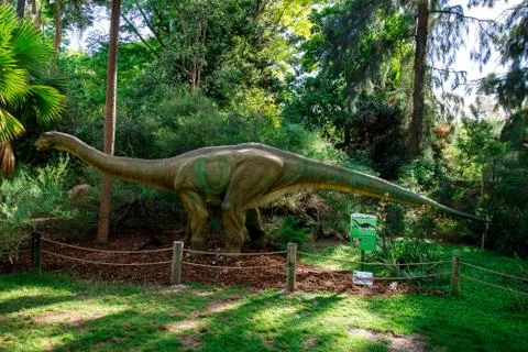 EDITORIAL: Apatosaurus display model in Perth Zoo Stock Photos