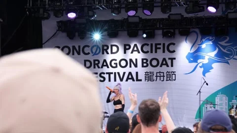 Editorial. Artist performs at Concord Pacific festival Vancouver. Stock Footage 311751285