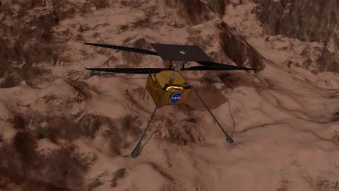 Editorial, artist rendering NASA Mars Helicopter concept. Video stock 133778462